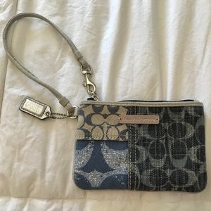Coach // Vintage Poppy Denim Patchwork Wristlet